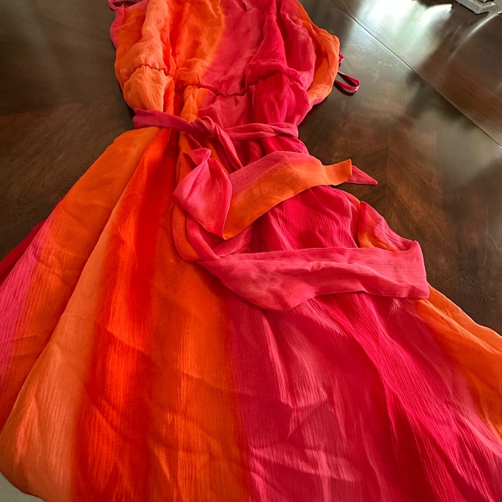 Pink and orange dress